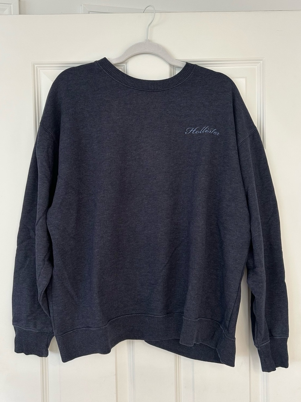 Hollister Navy Blue Oversized Crewneck Sweatshirt